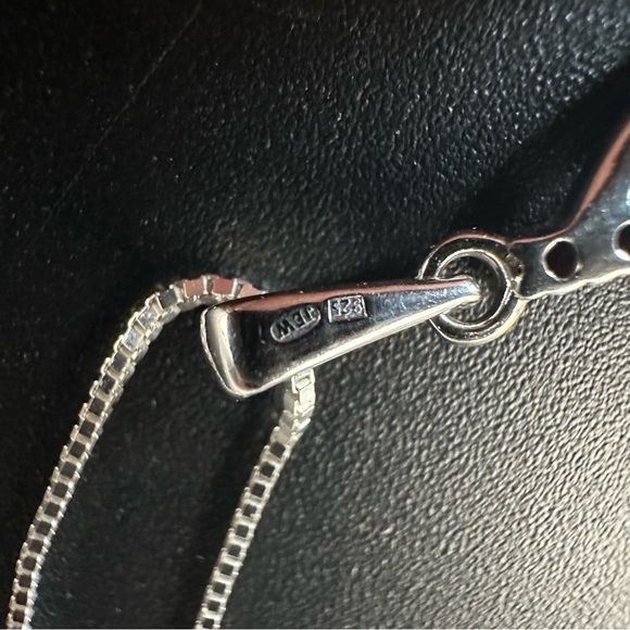 Genuine Garnet Pendant Necklace – Sterling Silver 925 Jewelry, NWT - Picture 9 of 10